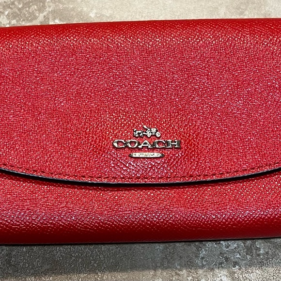 Coach Handbags - Coach Vibrant Red Leather Wallet
